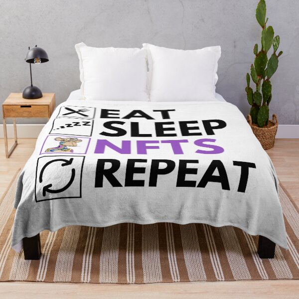 Artikelvorschau, Eat Sleep NFTs Repeat - Lustiges NFT-Zitat entworfen und verkauft von nft-millionaire.