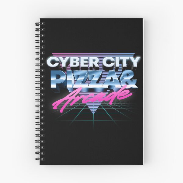 Item preview, Colorful retro design with 80s style Cyber City Pizza and Arcade artwork designed and sold by 486DesignCo.
