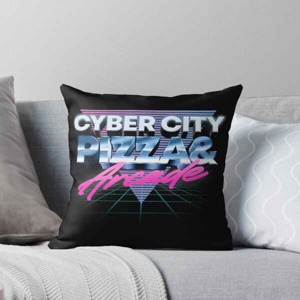 Item preview, Colorful retro design with 80s style Cyber City Pizza and Arcade artwork designed and sold by 486DesignCo.