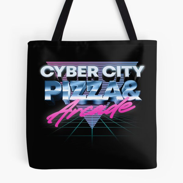 Item preview, Colorful retro design with 80s style Cyber City Pizza and Arcade artwork designed and sold by 486DesignCo.