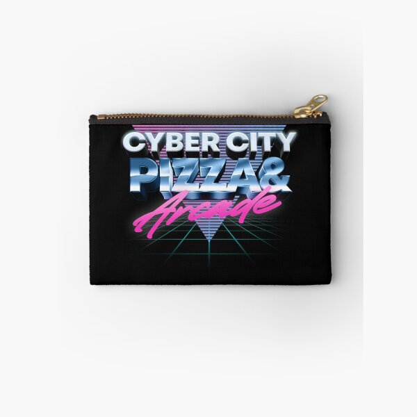 Item preview, Colorful retro design with 80s style Cyber City Pizza and Arcade artwork designed and sold by 486DesignCo.