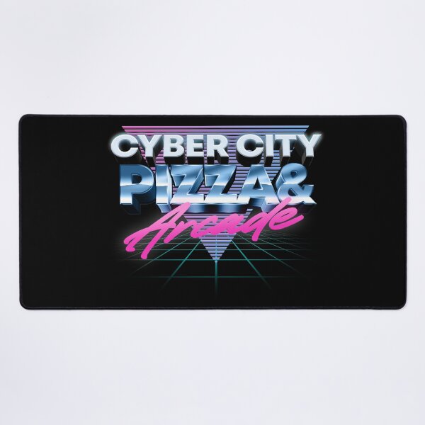 Item preview, Colorful retro design with 80s style Cyber City Pizza and Arcade artwork designed and sold by 486DesignCo.