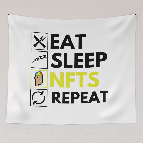 Item preview, Eat Sleep NFTs Repeat - Funny NFT Quote designed and sold by nft-millionaire.