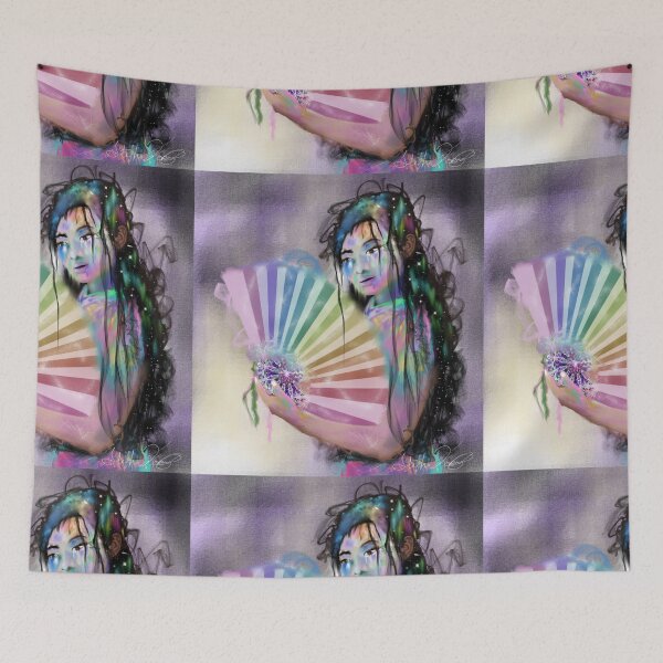 Item preview, colorful Geisha Japanese Chinese art  designed and sold by Stephani Analah.