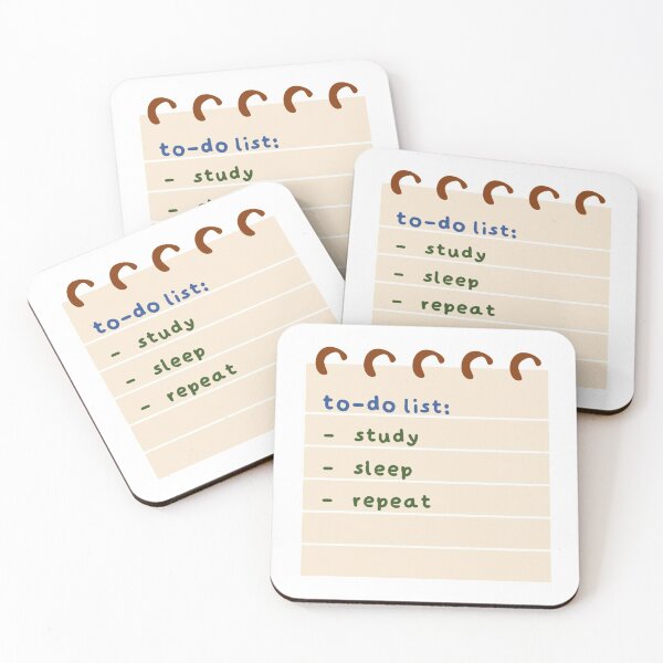 Item preview, Study Sleep Repeat To-Do List designed and sold by lexa-jpg.
