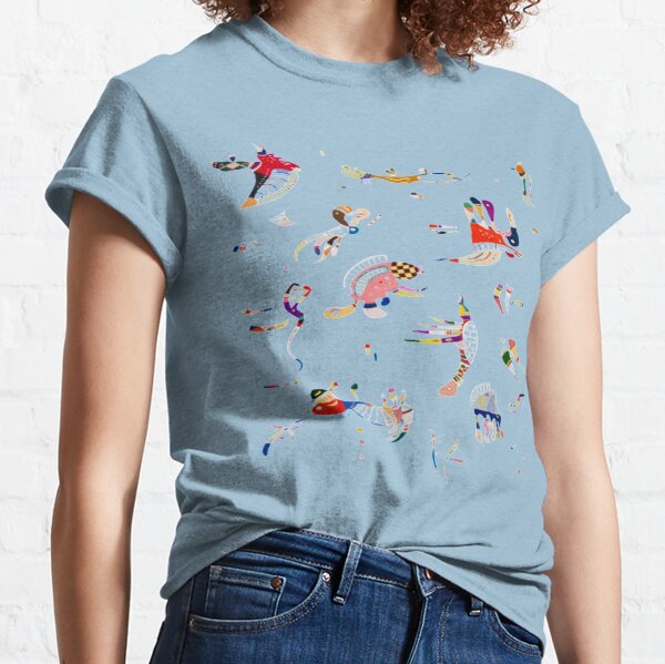 "Bleu de Ciel"-"Sky Blue" | Kandinsky Whimsical Birds Classic T-Shirt