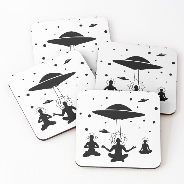 Item preview, Yoga Meditate Alien Contact ET UFO CE5 designed and sold by AlasAHintStudio.