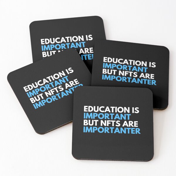 Item preview, Funny NFT Saying T-Shirt - Education Is Important But NFTs Are Importanter  designed and sold by nft-millionaire.