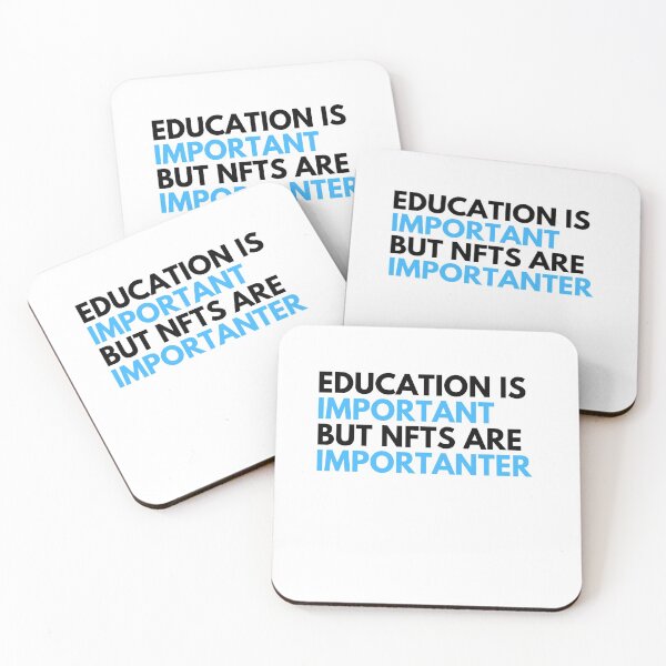 Item preview, Funny NFT Saying T-Shirt - Education Is Important But NFTs Are Importanter  designed and sold by nft-millionaire.