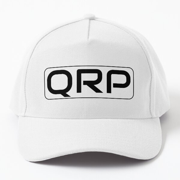 QRP black on white Baseball Cap