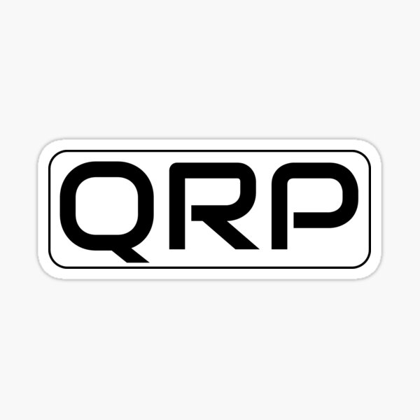QRP black on white Sticker