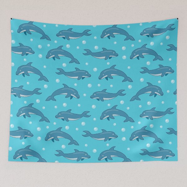 Item preview, Nautical Dolphins and Water Bubbles designed and sold by silviaol.