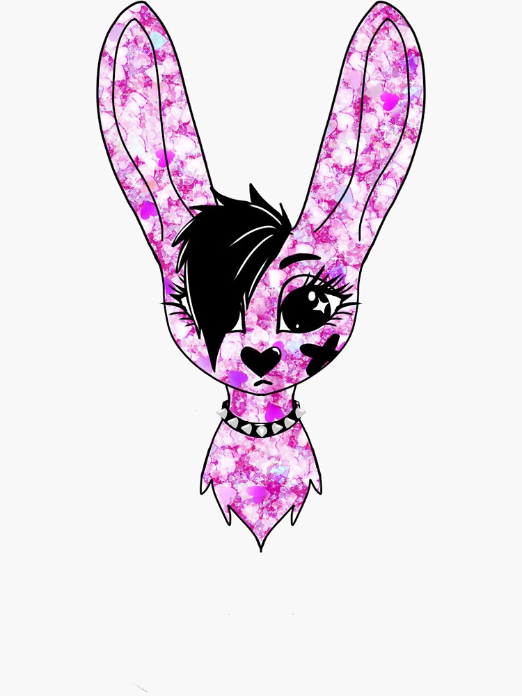 Chibi Pastel Goth Bunny Sticker By Wolfb1te Redbubble