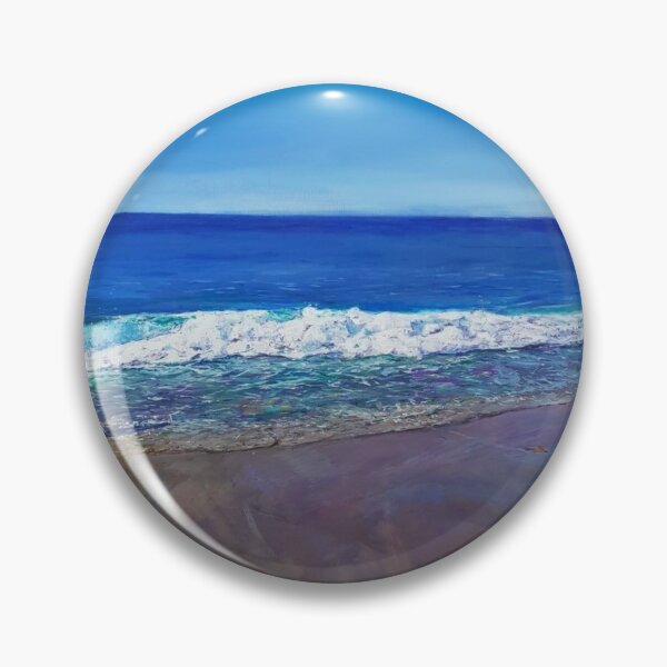 Item preview, Ocean wave on a sandy beach designed and sold by ChristineDavisArt.
