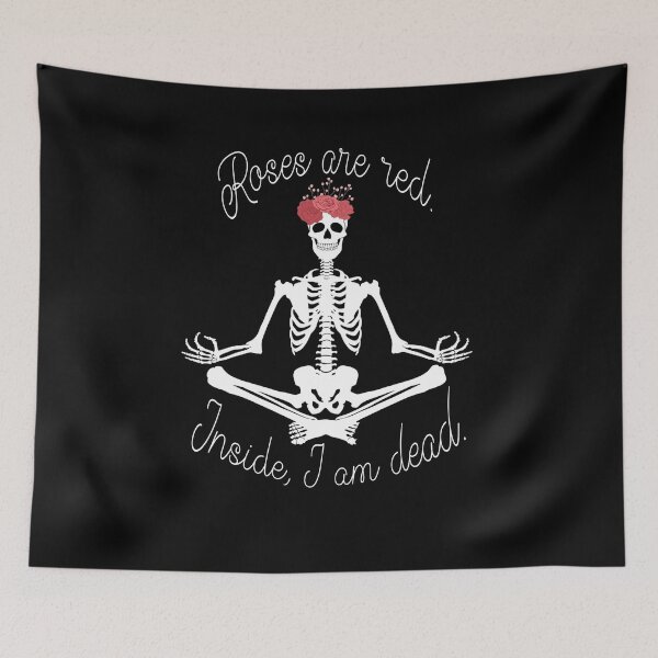 Item preview, Roses are Red Inside I am Dead Skeleton Valentine designed and sold by Cedarrue.