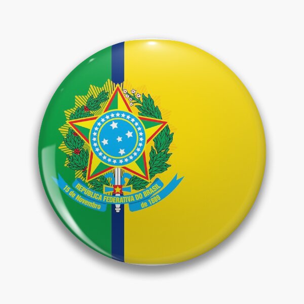 Item preview, Portugal Brazil Flag mashup in Brazilian colors and coat of arms designed and sold by VanAmsterdam.
