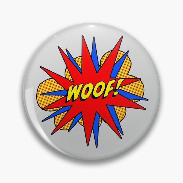Item preview, Woof Dog Comic Burst Red and Blue designed and sold by 8PawsStudio.