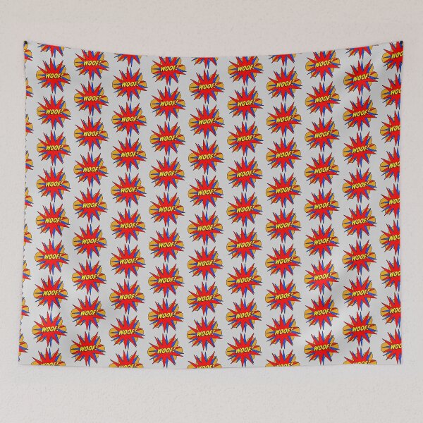 Item preview, Woof Dog Comic Burst Red and Blue designed and sold by 8PawsStudio.