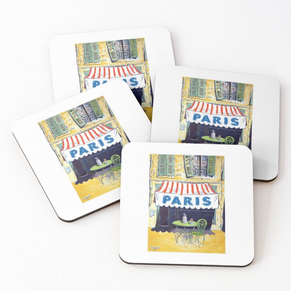 Item preview, 1946 PARIS Cafe Travel Poster designed and sold by retrographics.