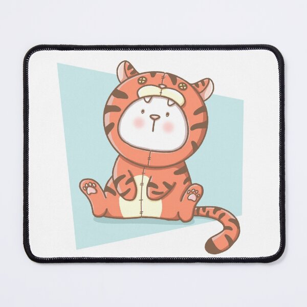 Item preview, Tofu the Cat In Tiger Suit designed and sold by Chilliezgraphy.