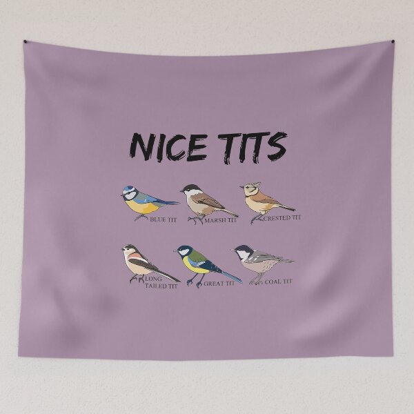 Item preview, Nice tits Bird Watcher  Funny Blue Tit Marsh Tit Crested Tit Hot gift designed and sold by Tinyd66.