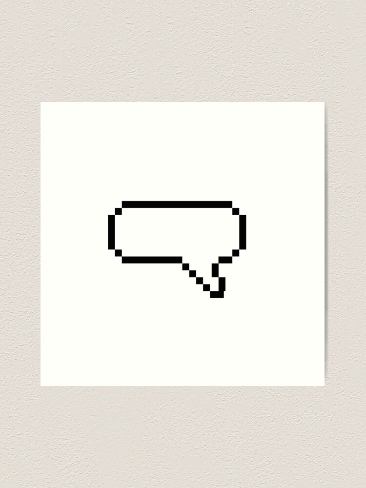 Pixel Speech Bubbles Art Prints for Sale