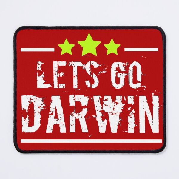 Item preview, Lets Go Darwin White Text designed and sold by Design-Maniya.