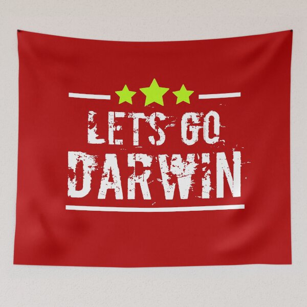 Item preview, Lets Go Darwin White Text designed and sold by Design-Maniya.
