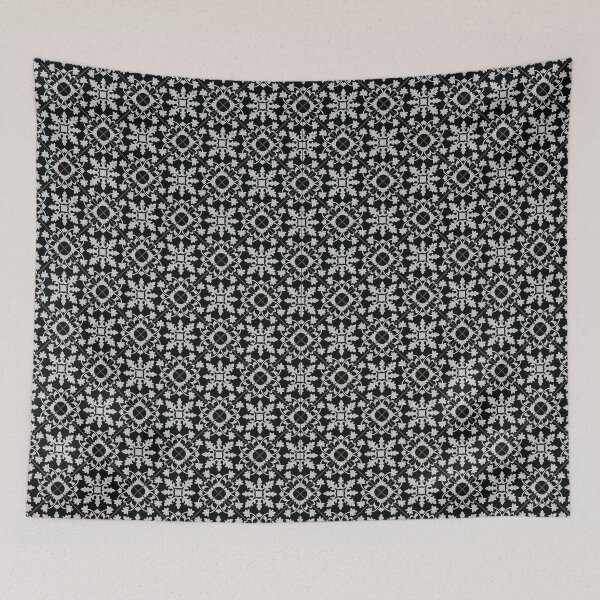 Item preview, Vintage black and white tiles diagonal 5 designed and sold by arkantus.