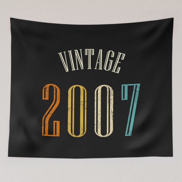 Item preview, Vintage born in 2007 birth year gift T-Shirt designed and sold by AlanWhitefoot.