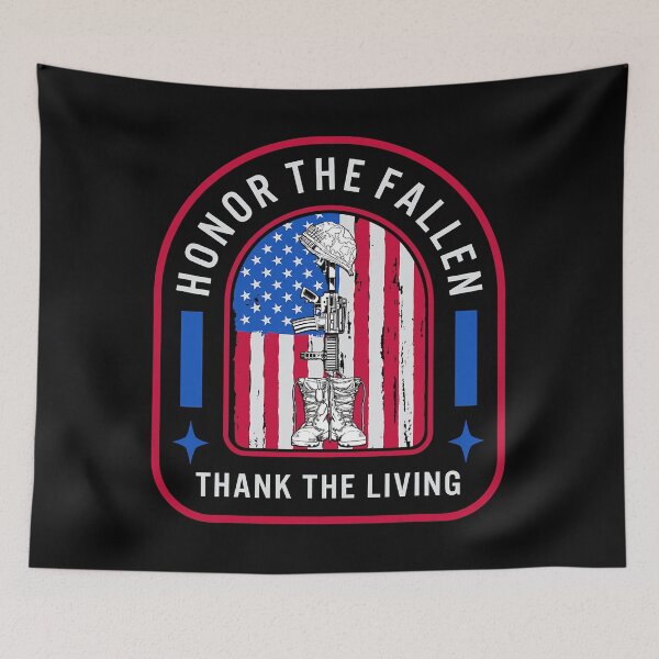 Item preview, Memorial Day Honor The Fallen Military Veteran American Flag designed and sold by JenniferLecher.