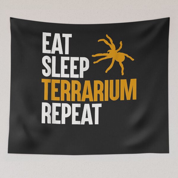 Aperçu de l'œuvre Mangez le sommeil Terrarium Répétez Spider Tarentulas Keeper T-shirt drôle créée et vendue par JessicaFaulkne7.