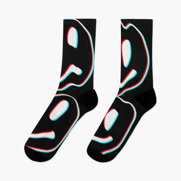 Item preview, trippy smiley faces black white red blue designed and sold by Jaymesarah.
