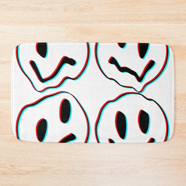Item preview, trippy smiley faces black red blue designed and sold by Jaymesarah.