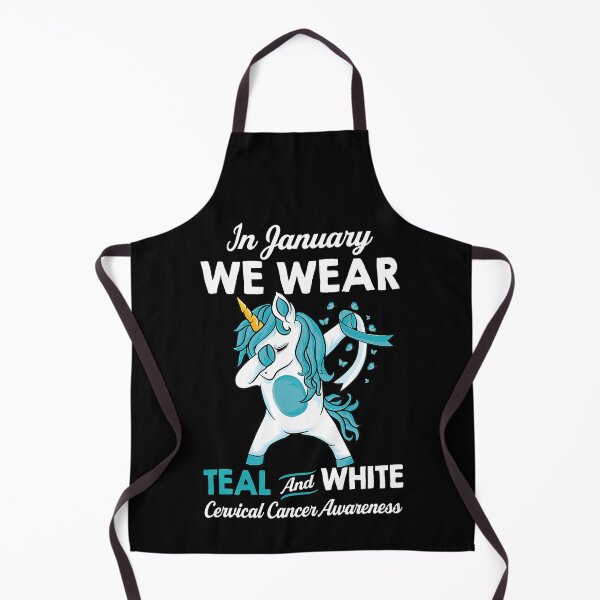 Item preview, Dabbing unicorn support survivor Cervical Cancer Awareness designed and sold by MindiLevijoki.
