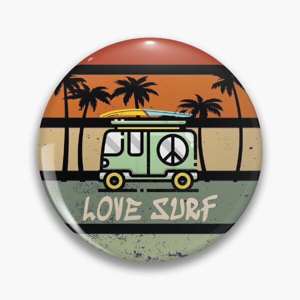 Item preview, Green Van With Surfboard- Fun Love Peace and Surf Apparel Gifts designed and sold by DeeSignTShirts.