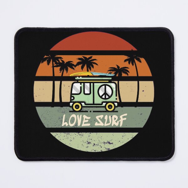 Item preview, Green Van With Surfboard- Fun Love Peace and Surf Apparel Gifts designed and sold by DeeSignTShirts.
