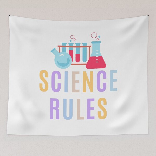Item preview, Science Rules (white background) designed and sold by Sci-Ninja-Blog.