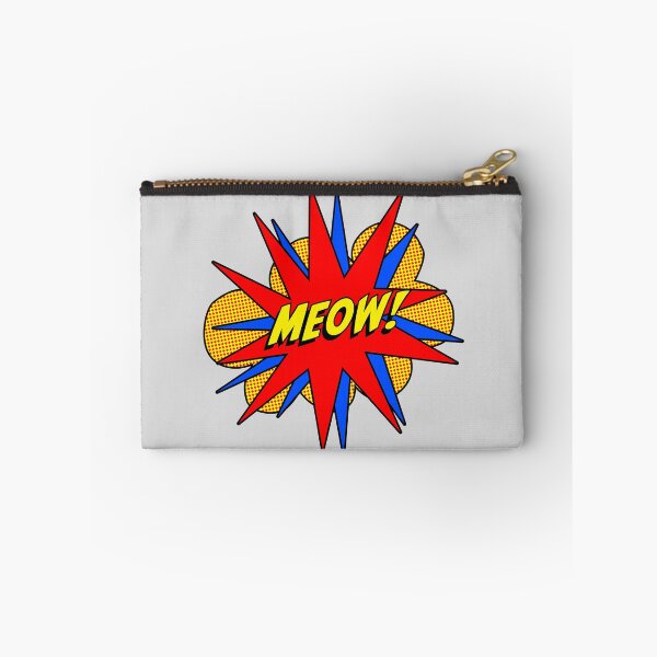 Item preview, Meow Cat Comic Burst Red and Blue designed and sold by 8PawsStudio.