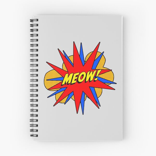 Item preview, Meow Cat Comic Burst Red and Blue designed and sold by 8PawsStudio.