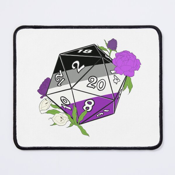 Item preview, Asexual LGBT+ D20, Dungeons and Dragons Dice designed and sold by Pivinne.