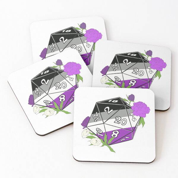 Item preview, Asexual LGBT+ D20, Dungeons and Dragons Dice designed and sold by Pivinne.