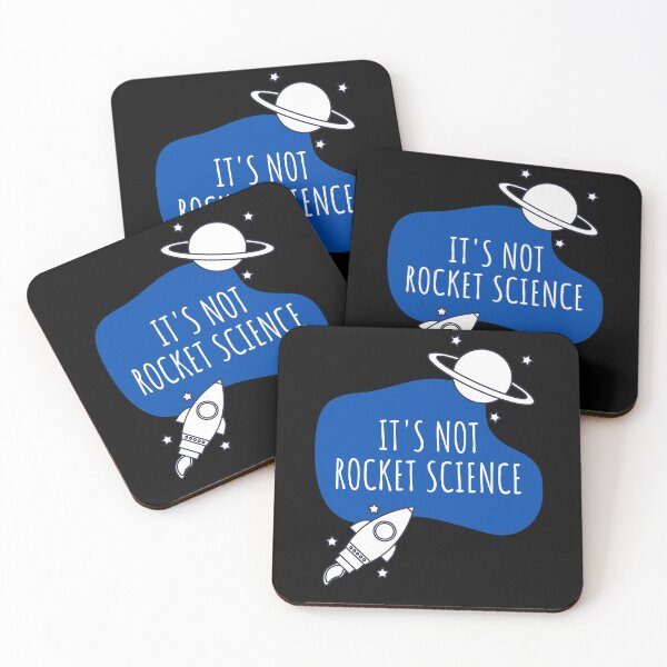 Item preview, It's Not Rocket Science (black background) designed and sold by Sci-Ninja-Blog.