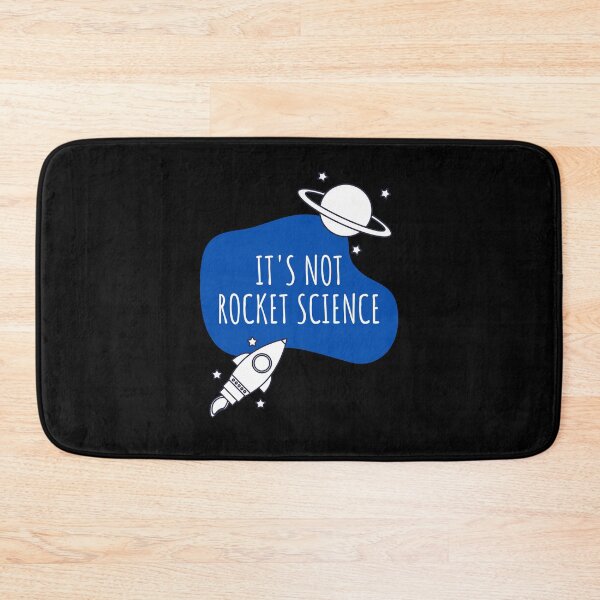Item preview, It's Not Rocket Science (black background) designed and sold by Sci-Ninja-Blog.