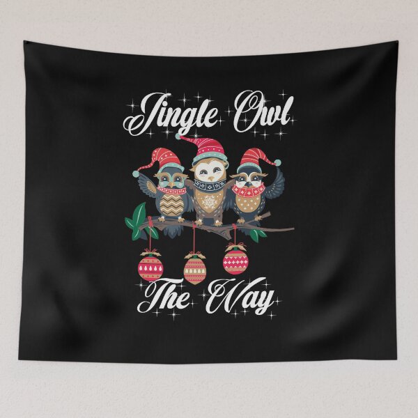 Aperçu de l'œuvre Noël Jingle Owl the Way Family Matching Noël vacances créée et vendue par Dressed For Duty.