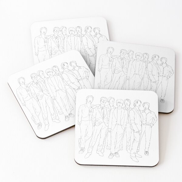 Aperçu de l'œuvre Photo de groupe BTS Butter créée et vendue par TheSimpleEdge.