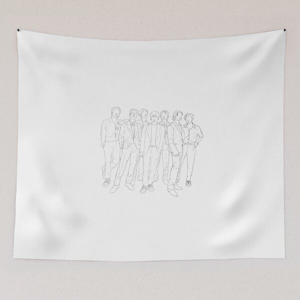 Aperçu de l'œuvre Photo de groupe BTS Butter créée et vendue par TheSimpleEdge.
