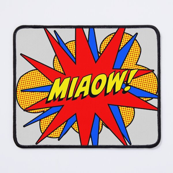 Item preview, Miaow Cat Comic Burst Red and Blue designed and sold by 8PawsStudio.