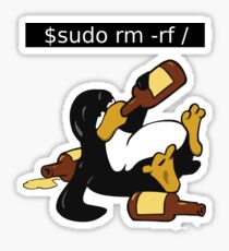 Funny Linux Command - Funny Linux shirts Linux Tux t-shirt Sticker