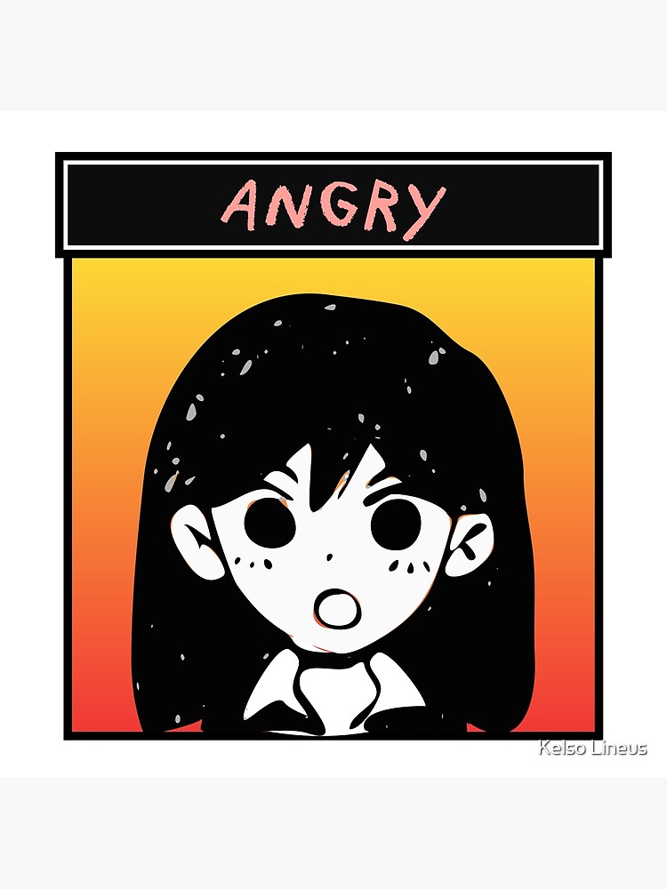 Mari's Angry Emotion from OMORI Poster for Sale by Kelso Lineus